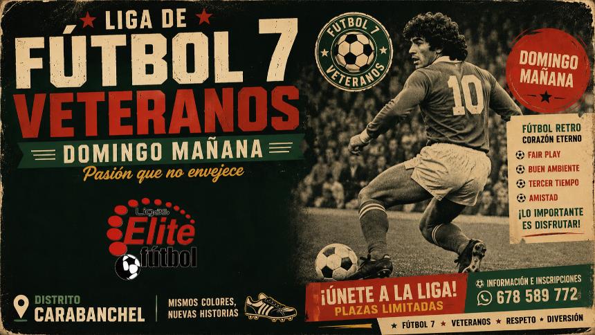 NUEVA LIGA DE VETERANOS F7 ELITEFÚTBOL